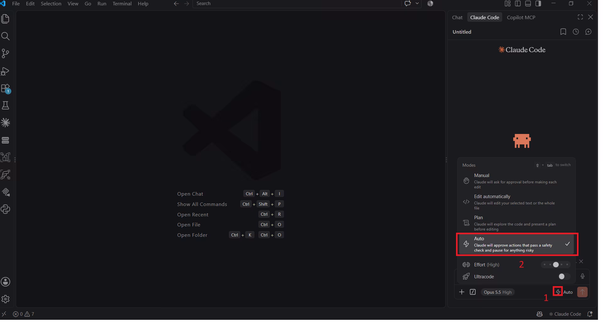Option de validation automatique des actions de l'agent de code